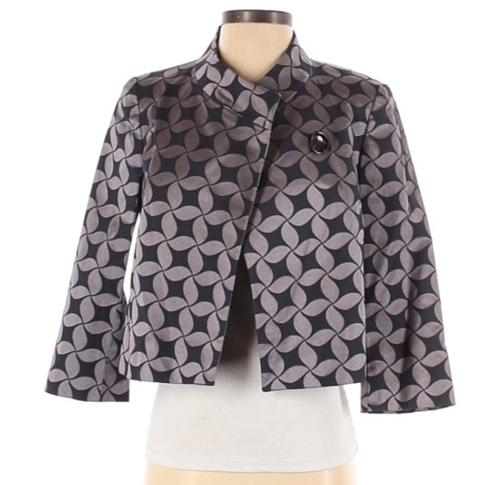 Closet Closing 🚧 Michael Kors Crop Jacquard Blazer Jacket Sz 0
